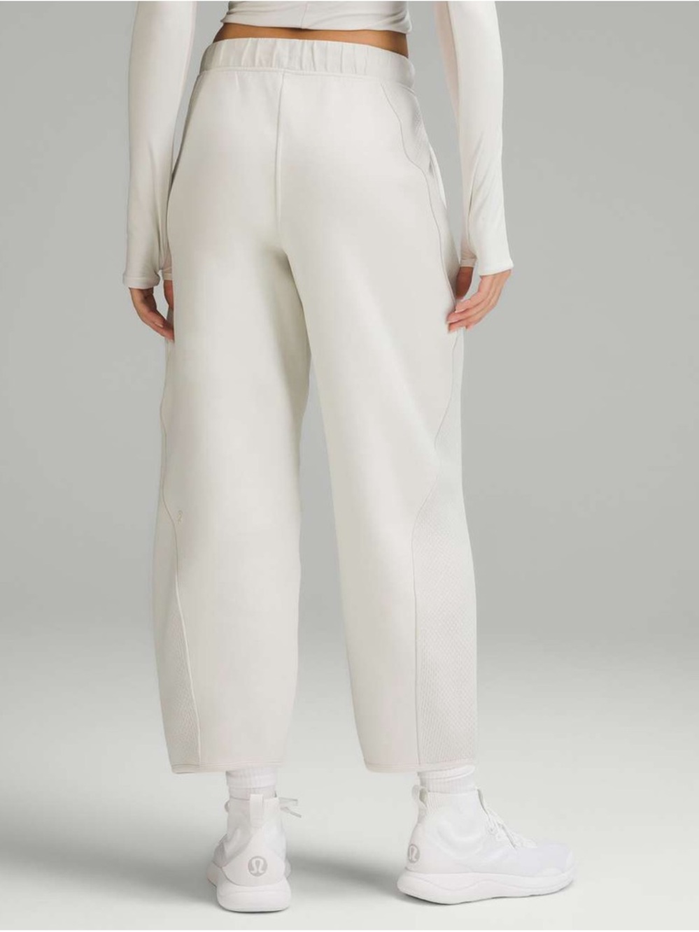 Lululemon ivory mixed fabric relaxed taper pants - Picture 10 of 10
